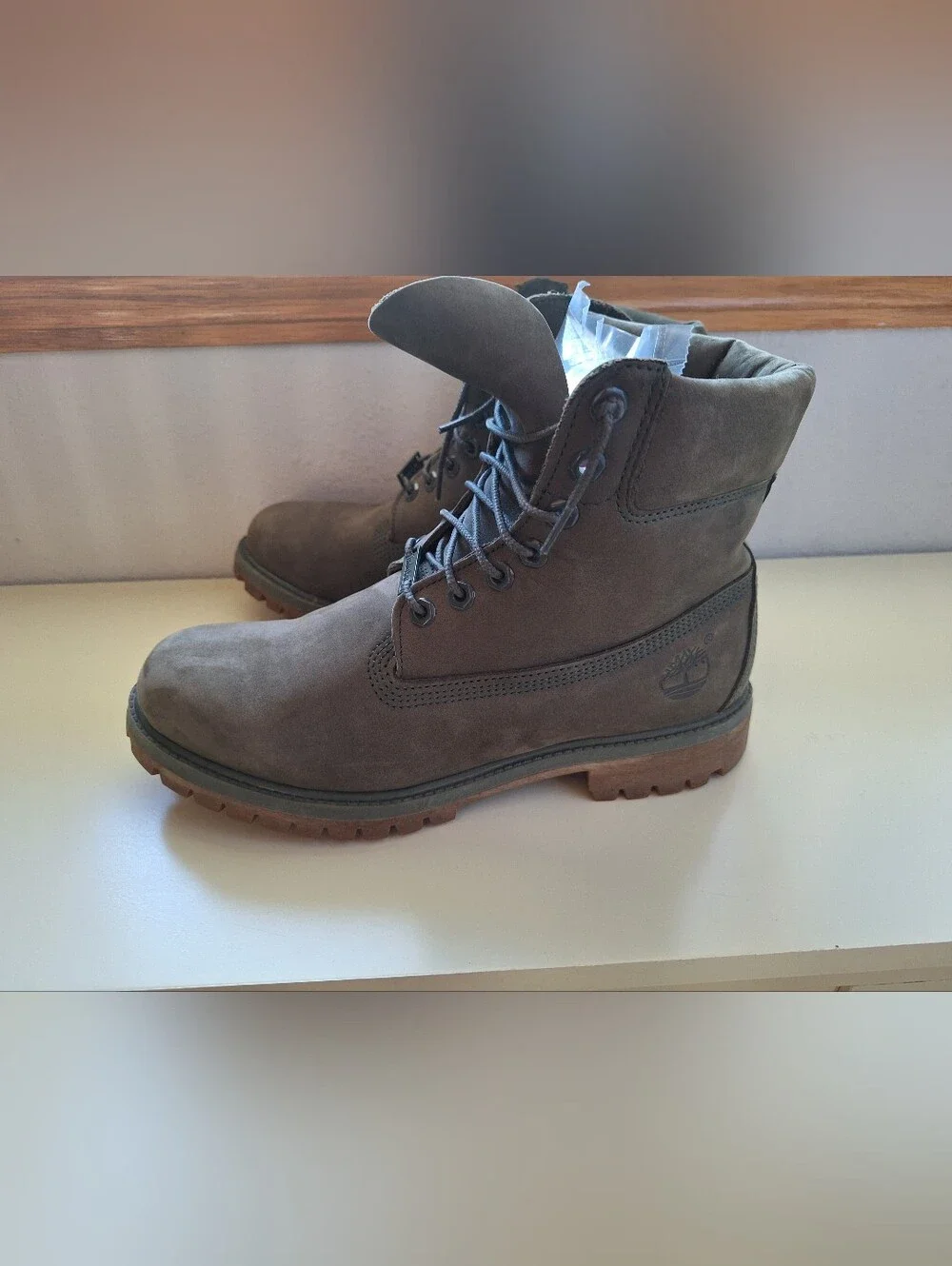 Timberland Men's Olive/Dark Green Suede Work Boots